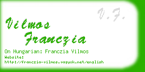 vilmos franczia business card